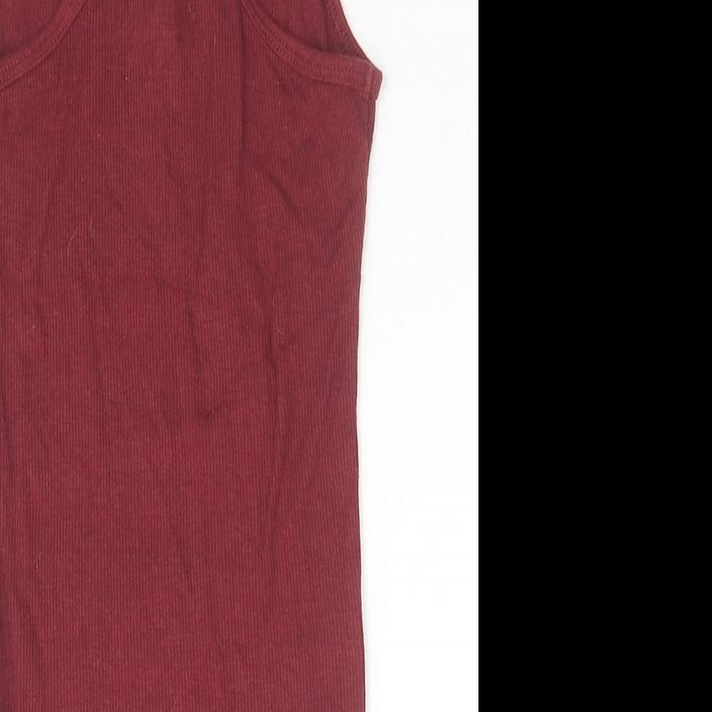 Hollister Womens Red Cotton Camisole Tank Size XS Halter - Lace Detail