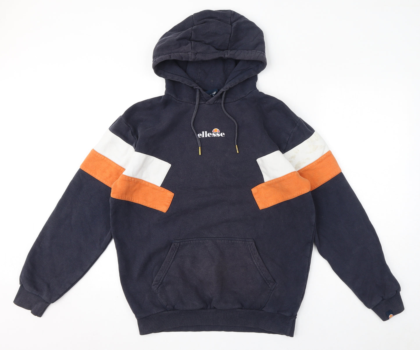 ellesse Mens Blue Cotton Pullover Hoodie Size S