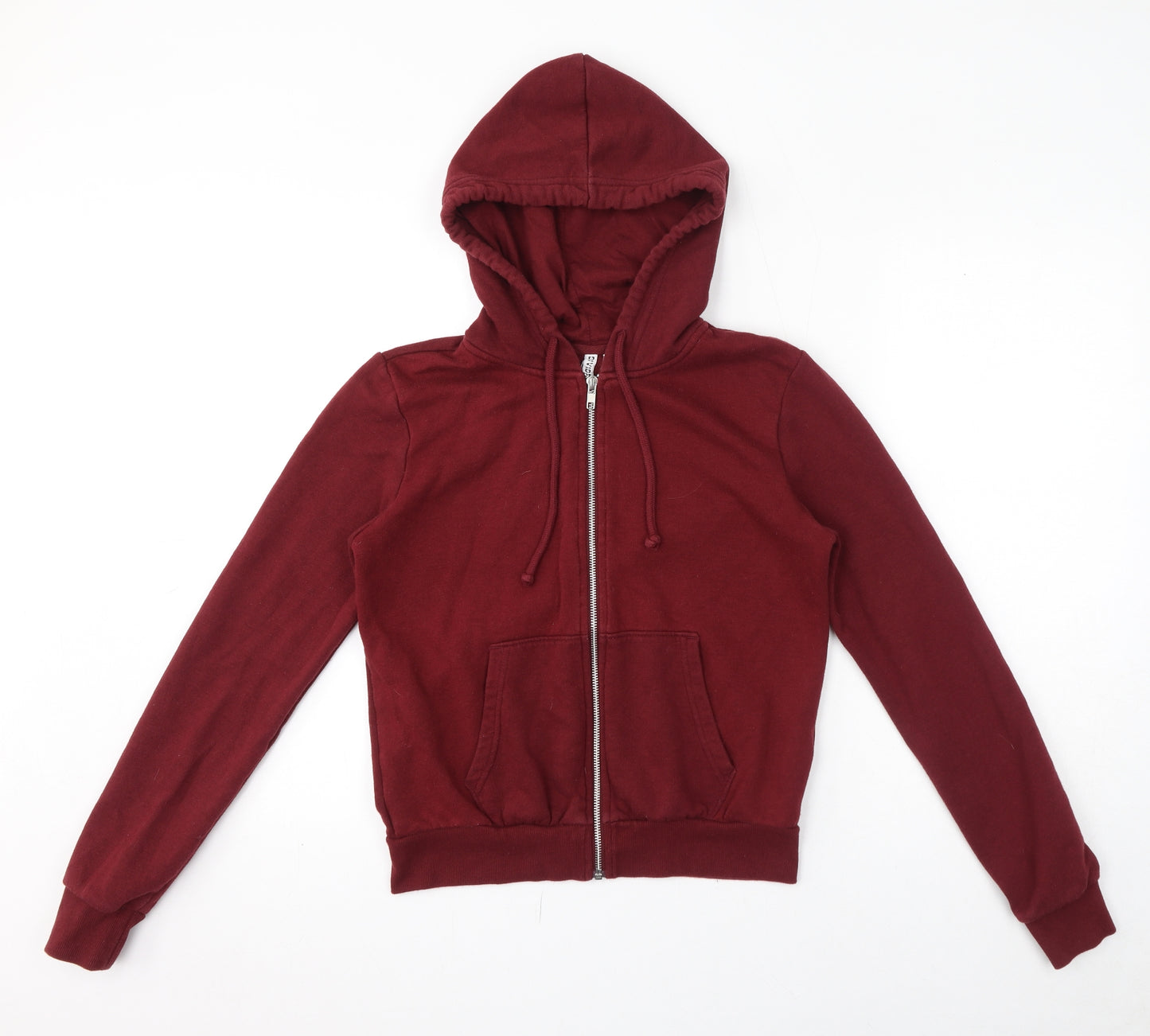 Divided by H&M Womens Red Cotton Full Zip Hoodie Size S Zip