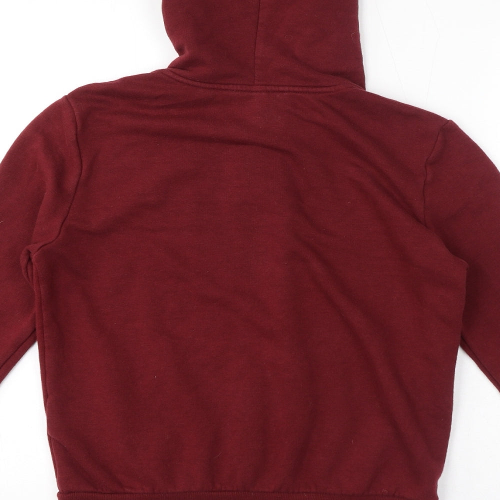 Divided by H&M Womens Red Cotton Full Zip Hoodie Size S Zip