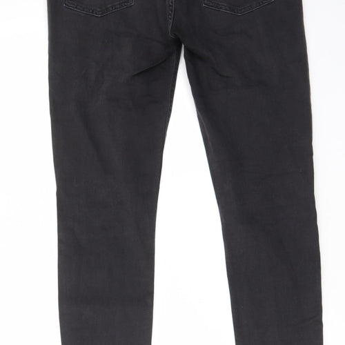 TPMAN Mens Grey Cotton Skinny Jeans Size 32 in L32 in Regular Zip - Pockets, Belt Loops