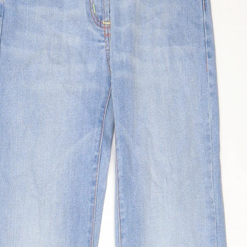 New Look Womens Blue Cotton Bootcut Jeans Size 10 L29 in Regular Zip - Pockets, Belt Loops