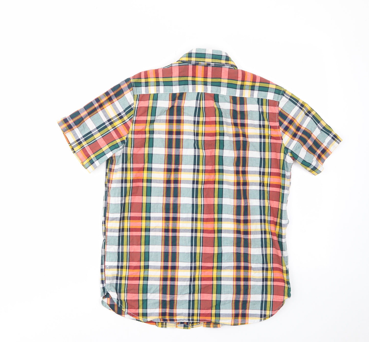 Gap Boys Multicoloured Plaid Cotton Basic Button-Up Size 12 Years Collared Button - Pocket