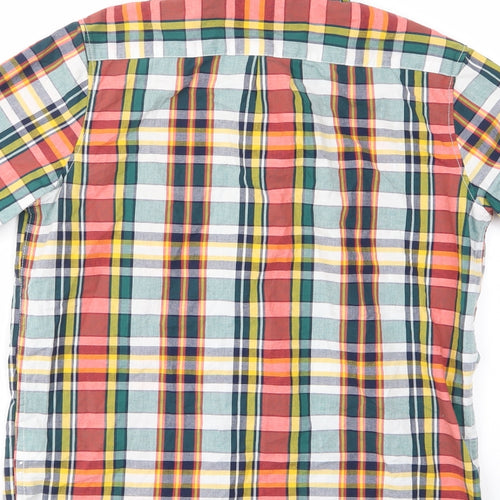 Gap Boys Multicoloured Plaid Cotton Basic Button-Up Size 12 Years Collared Button - Pocket