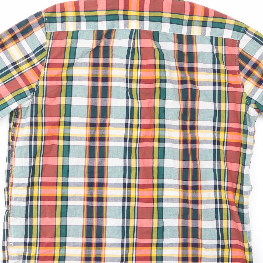 Gap Boys Multicoloured Plaid Cotton Basic Button-Up Size 12 Years Collared Button - Pocket