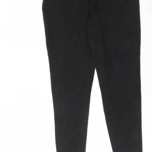 Marks and Spencer Womens Black Cotton Capri Leggings Size 10 L26 in - Elastic waist