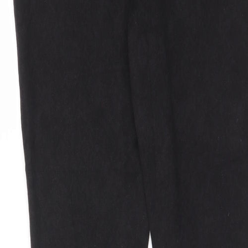 Marks and Spencer Womens Black Cotton Capri Leggings Size 10 L26 in - Elastic waist