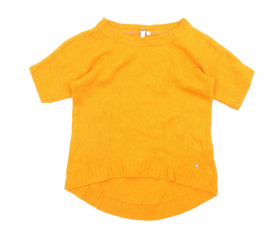 White Stuff Womens Orange Boat Neck Viscose Pullover Jumper Size 8 - Keyring