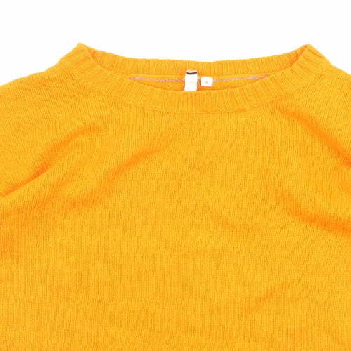 White Stuff Womens Orange Boat Neck Viscose Pullover Jumper Size 8 - Keyring