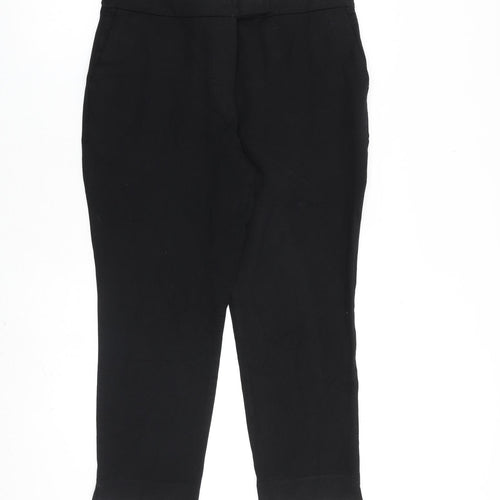 Marks and Spencer Womens Black Viscose Carrot Trousers Size 14 L24 in Regular Zip