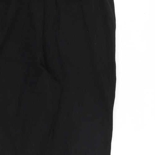 Marks and Spencer Womens Black Viscose Carrot Trousers Size 14 L24 in Regular Zip