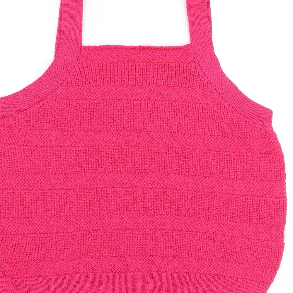 Marks and Spencer Womens Pink Cotton Camisole Tank Size XL Square Neck