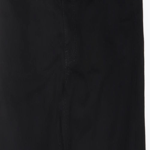 Marks and Spencer Womens Black Cotton Straight Jeans Size 10 L30 in Regular Button