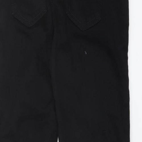 Marks and Spencer Womens Black Cotton Straight Jeans Size 10 L30 in Regular Button