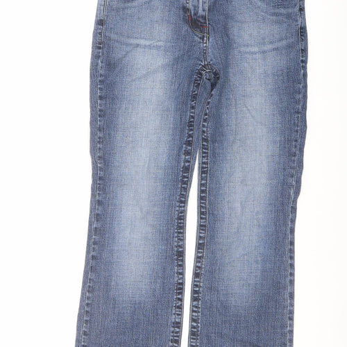 Easy Womens Blue Cotton Straight Jeans Size 10 L26 in Regular Button - Vintage