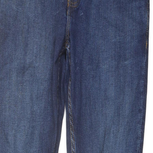 Denim & Co. Mens Blue Cotton Straight Jeans Size 32 in L32 in Regular Button