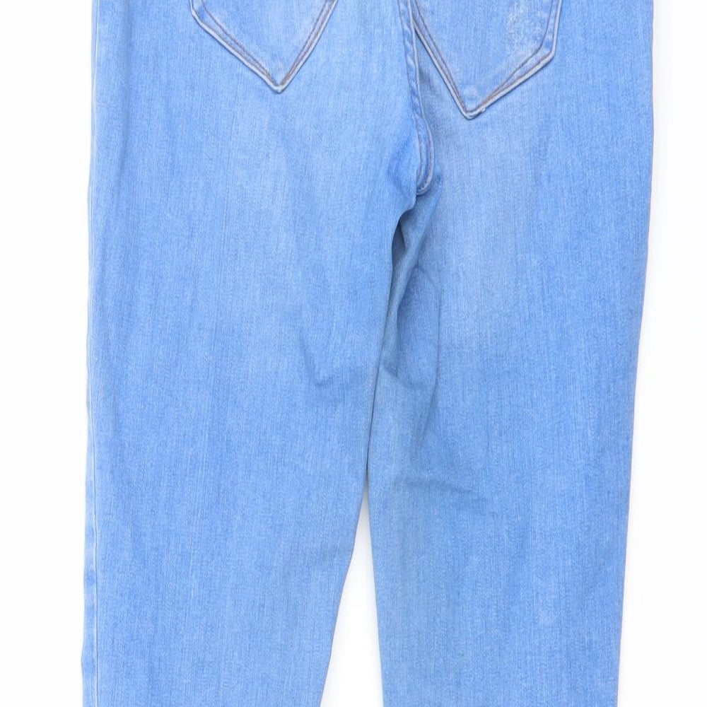 River Island Womens Blue Cotton Skinny Jeans Size 10 L23 in Regular Button