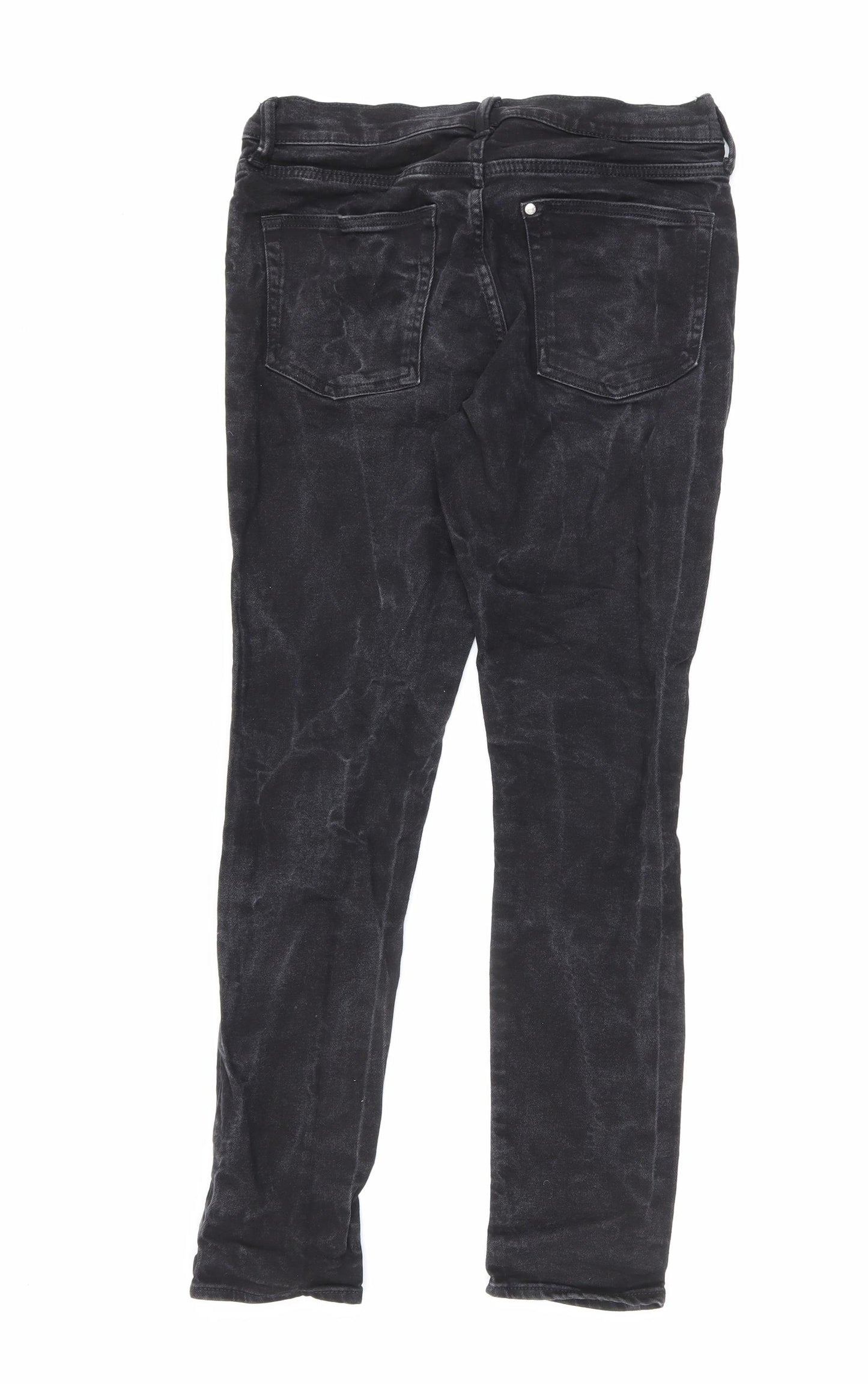 H&M Mens Black Cotton Skinny Jeans Size 32 in L30 in Regular Zip