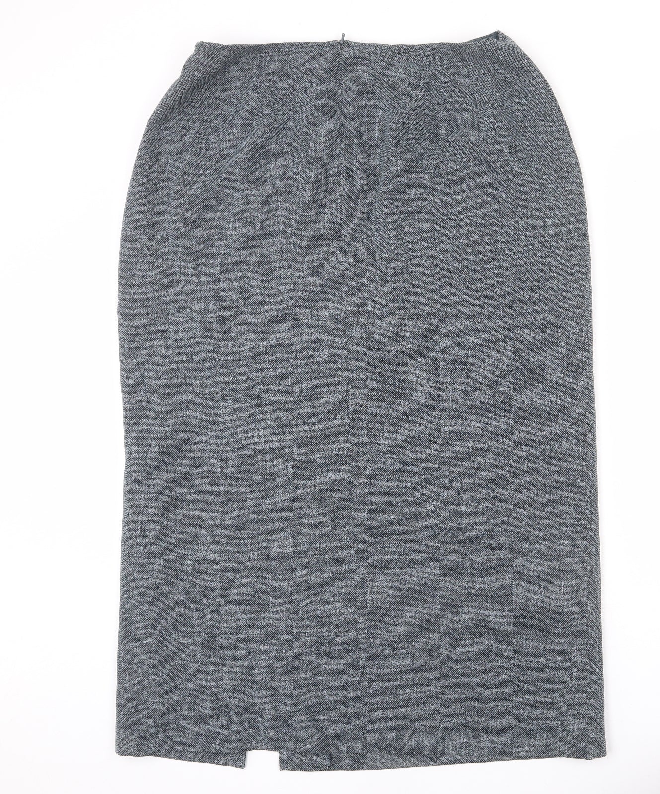 Libra Womens Grey Polyester A-Line Skirt Size 18 Zip - Slit