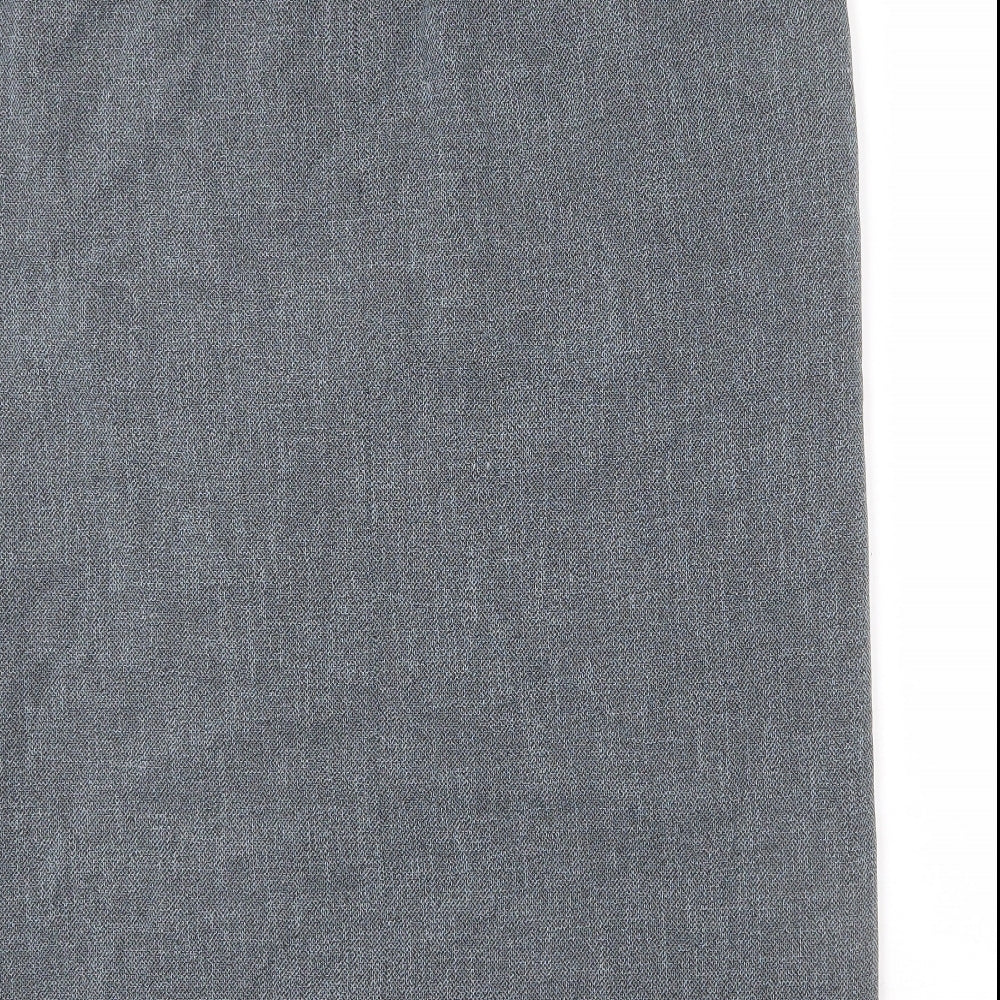 Libra Womens Grey Polyester A-Line Skirt Size 18 Zip - Slit