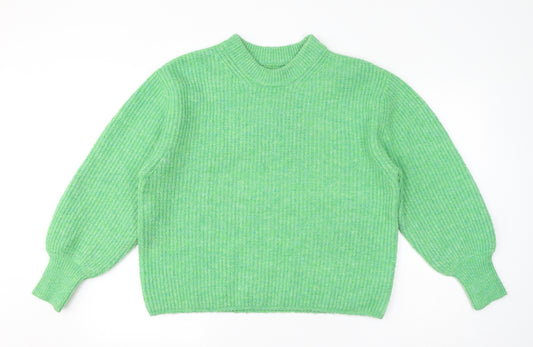 ASOS Womens Green Crew Neck Polyester Pullover Jumper Size 8