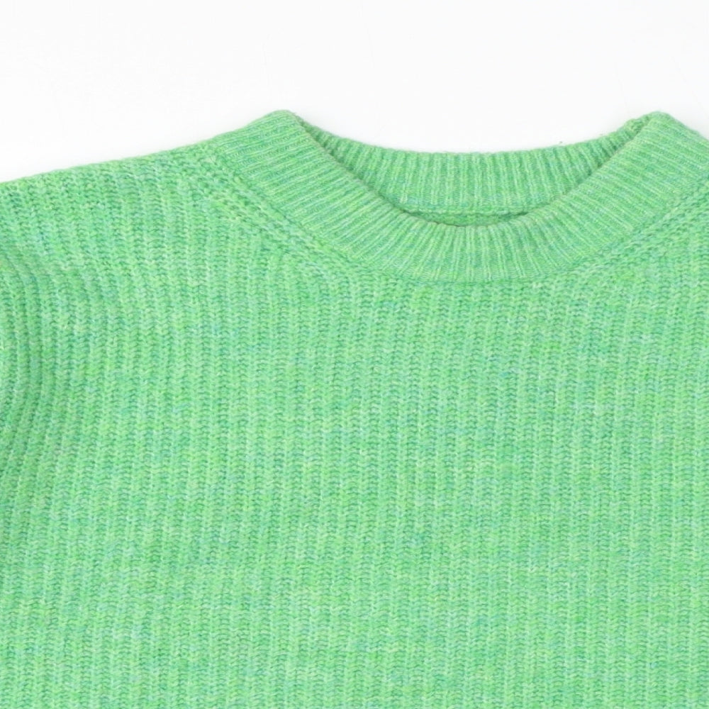 ASOS Womens Green Crew Neck Polyester Pullover Jumper Size 8