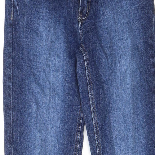 House of denim Womens Blue Cotton Skinny Jeans Size 10 L28 in Regular Zip - Pockets, Belt Loops