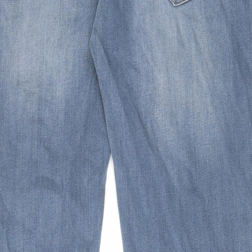 NEXT Mens Blue Cotton Straight Jeans Size 32 in L29 in Regular Zip - Pockets, Belt Loops