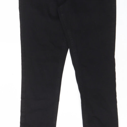 Denim & Co. Womens Black Cotton Skinny Jeans Size 10 L30 in Regular Zip - Pockets, Belt Loops