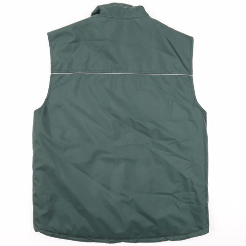 Workzone Mens Green Gilet Jacket Size L Zip - Zipped Pockets