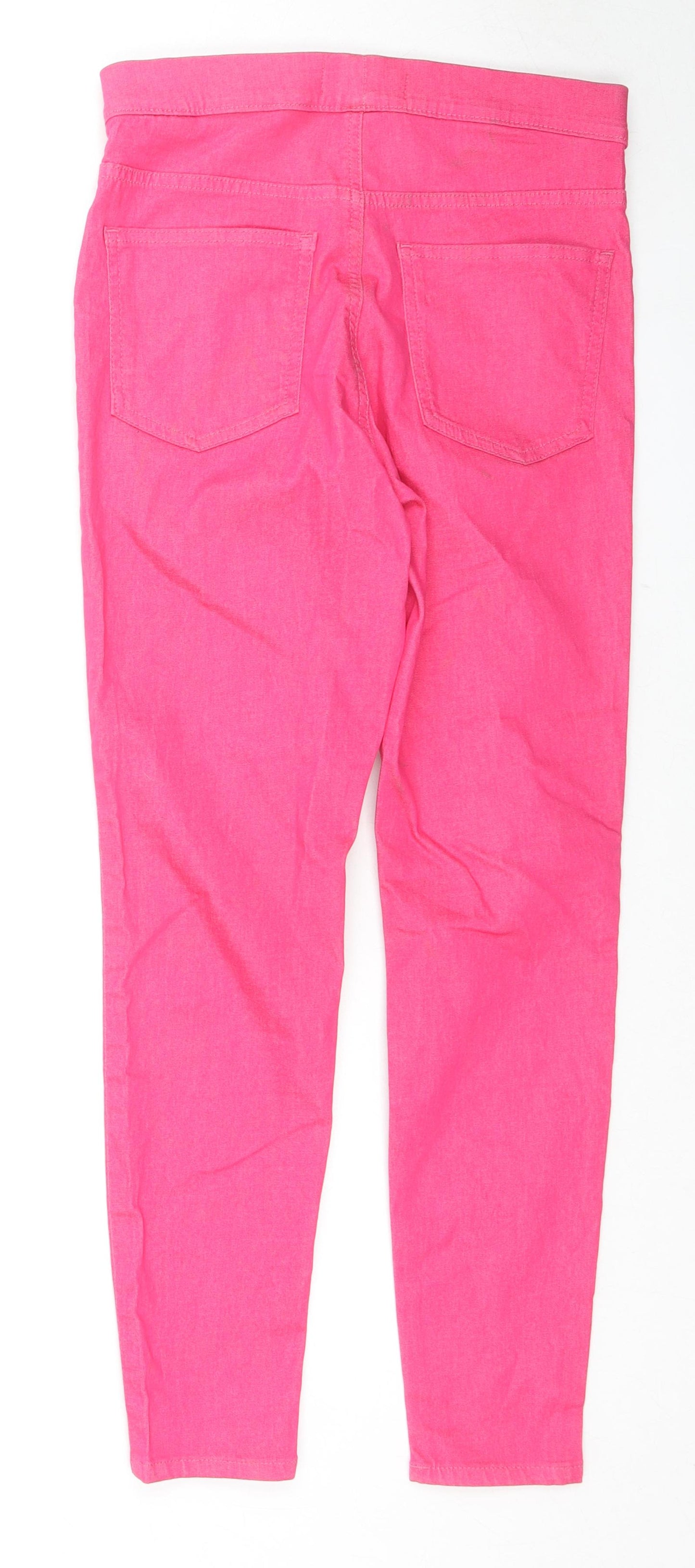 Marks and Spencer Womens Pink Cotton Jegging Jeans Size 10 L26 in Regular