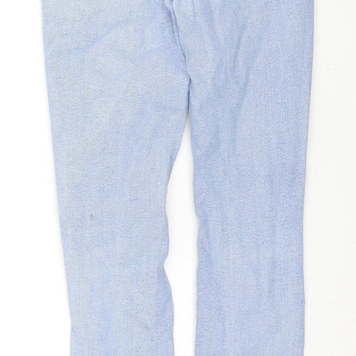 New Look Womens Blue Cotton Skinny Jeans Size 10 L28 in Regular Zip