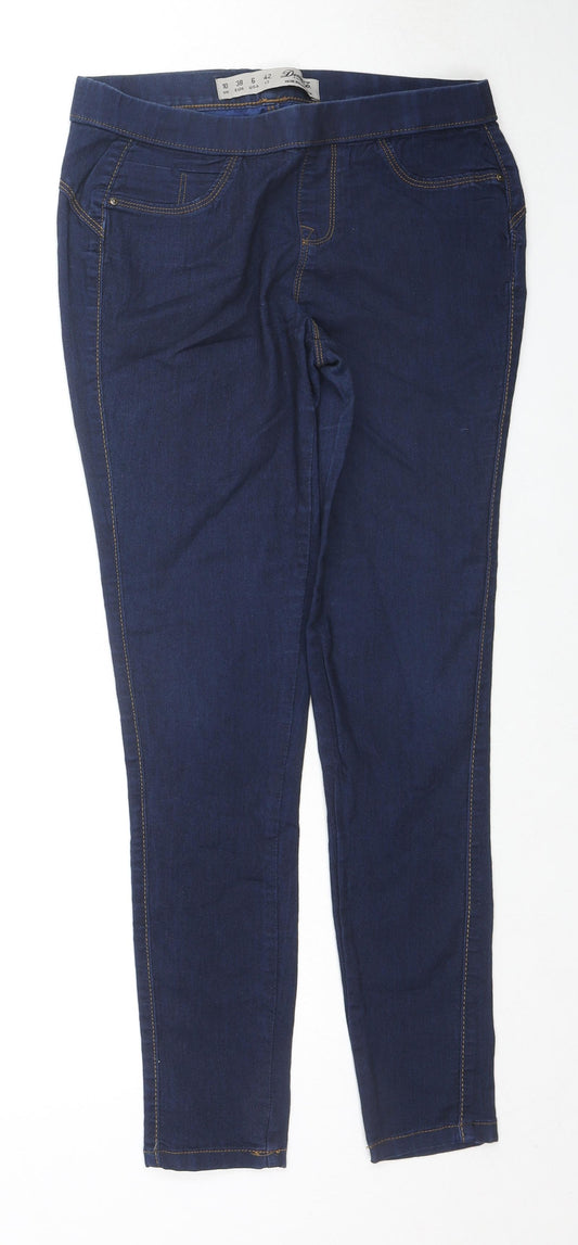 Denim & Co. Womens Blue Cotton Jegging Jeans Size 10 L26 in Regular