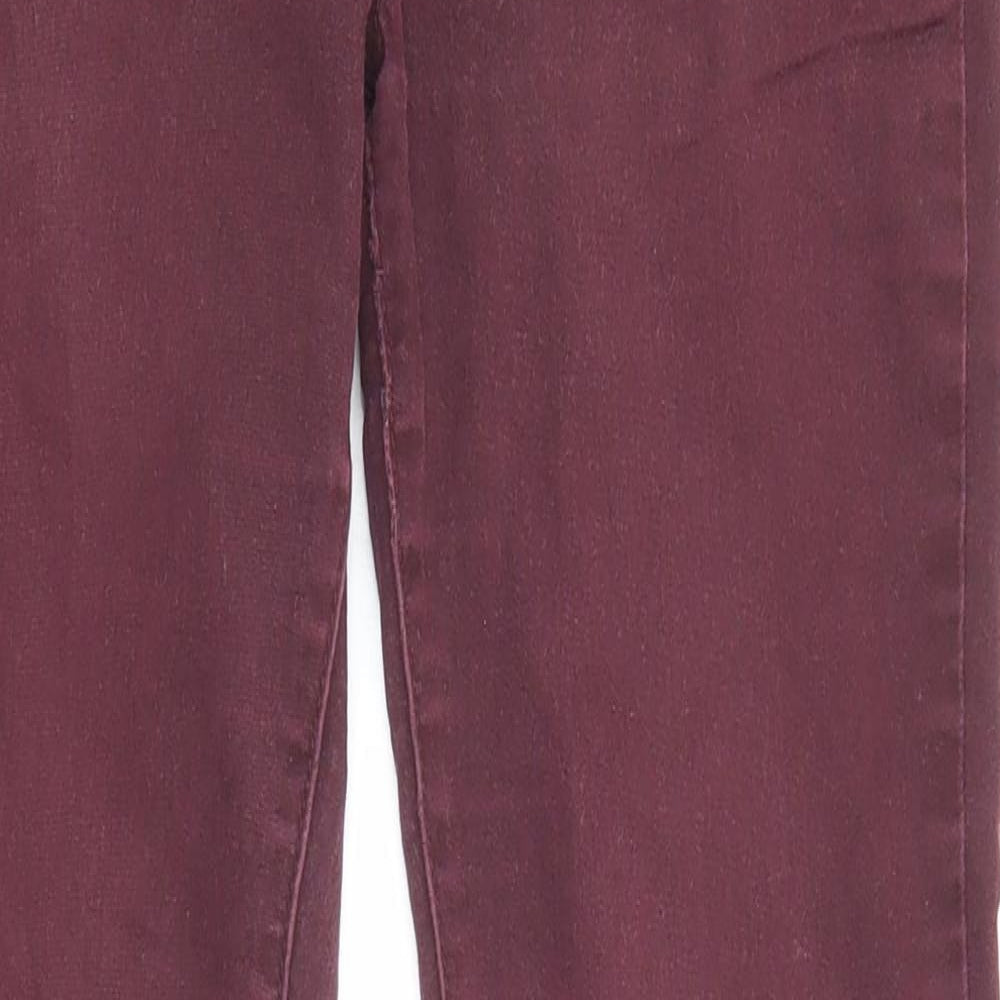 New Look Womens Purple Cotton Skinny Jeans Size 10 L27 in Regular Zip - Pockets