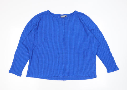 b.young Womens Blue Round Neck Cotton Pullover Jumper Size L