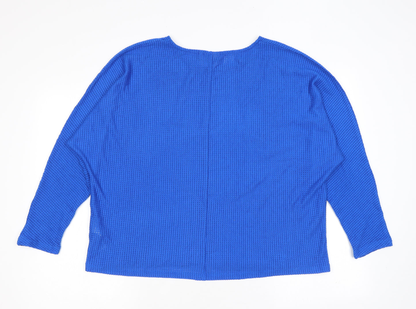 b.young Womens Blue Round Neck Cotton Pullover Jumper Size L