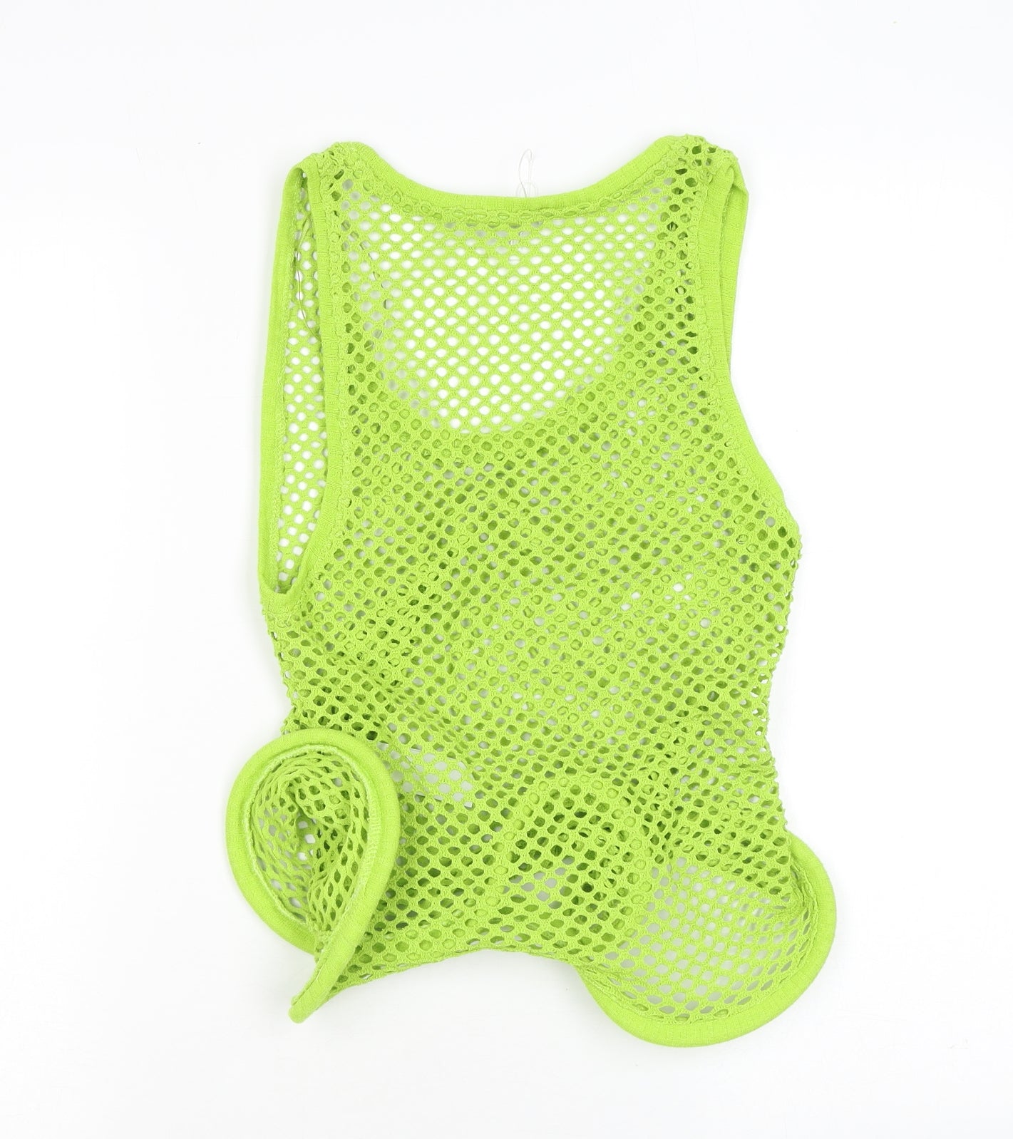 Zara Womens Green Polyester Basic Tank Size S Scoop Neck - Fishnet