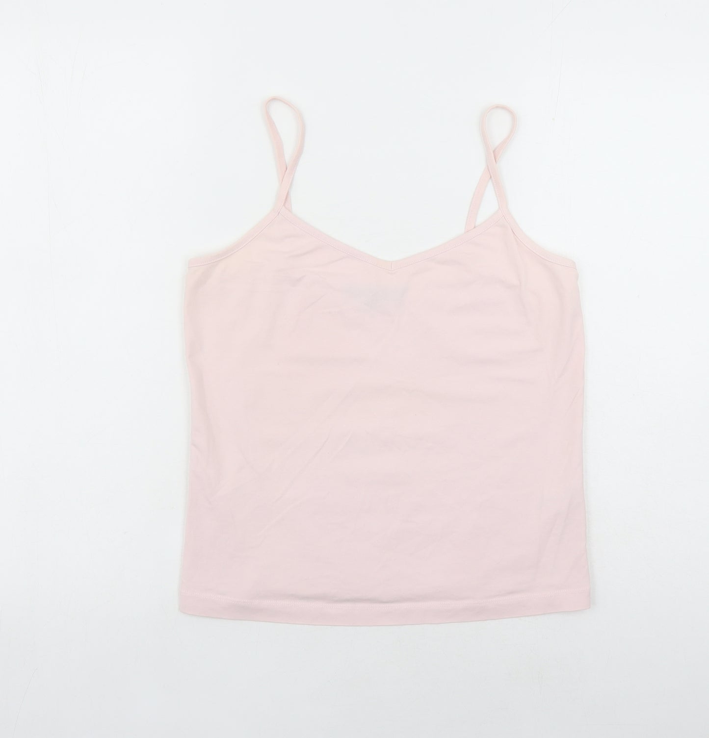 Great Plains Womens Pink Cotton Camisole Tank Size L V-Neck