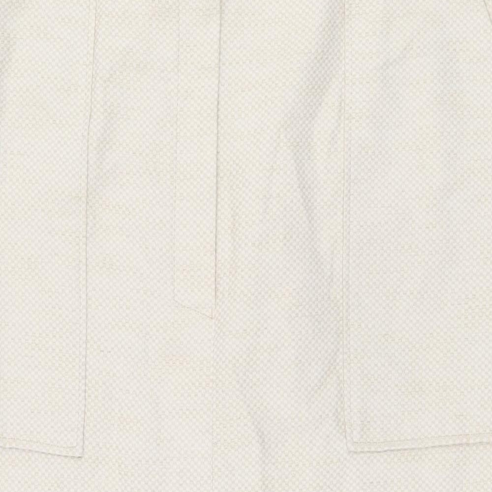 Marks and Spencer Womens Beige Polyester Straight & Pencil Skirt Size 18 Zip