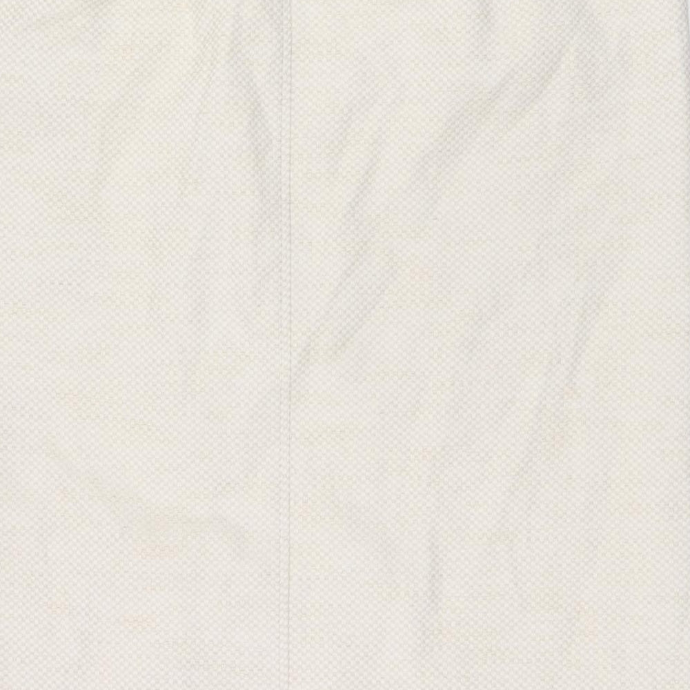 Marks and Spencer Womens Beige Polyester Straight & Pencil Skirt Size 18 Zip