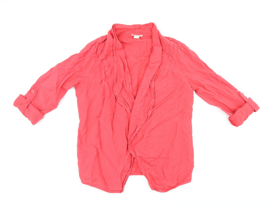 Monsoon Womens Pink Viscose Wrap Blouse Size 10 V-Neck