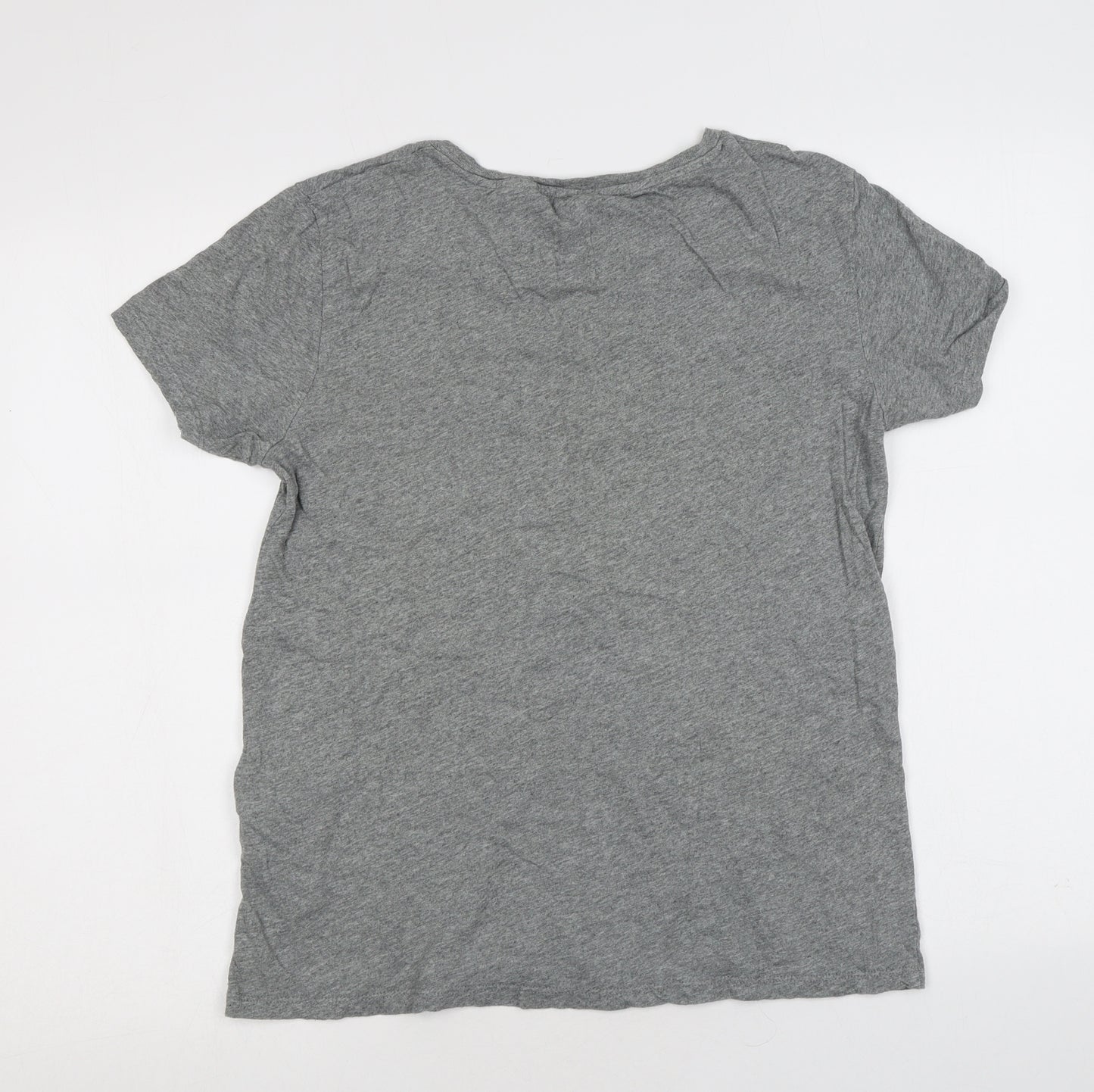 Levi's Womens Grey Cotton Basic T-Shirt Size S Round Neck