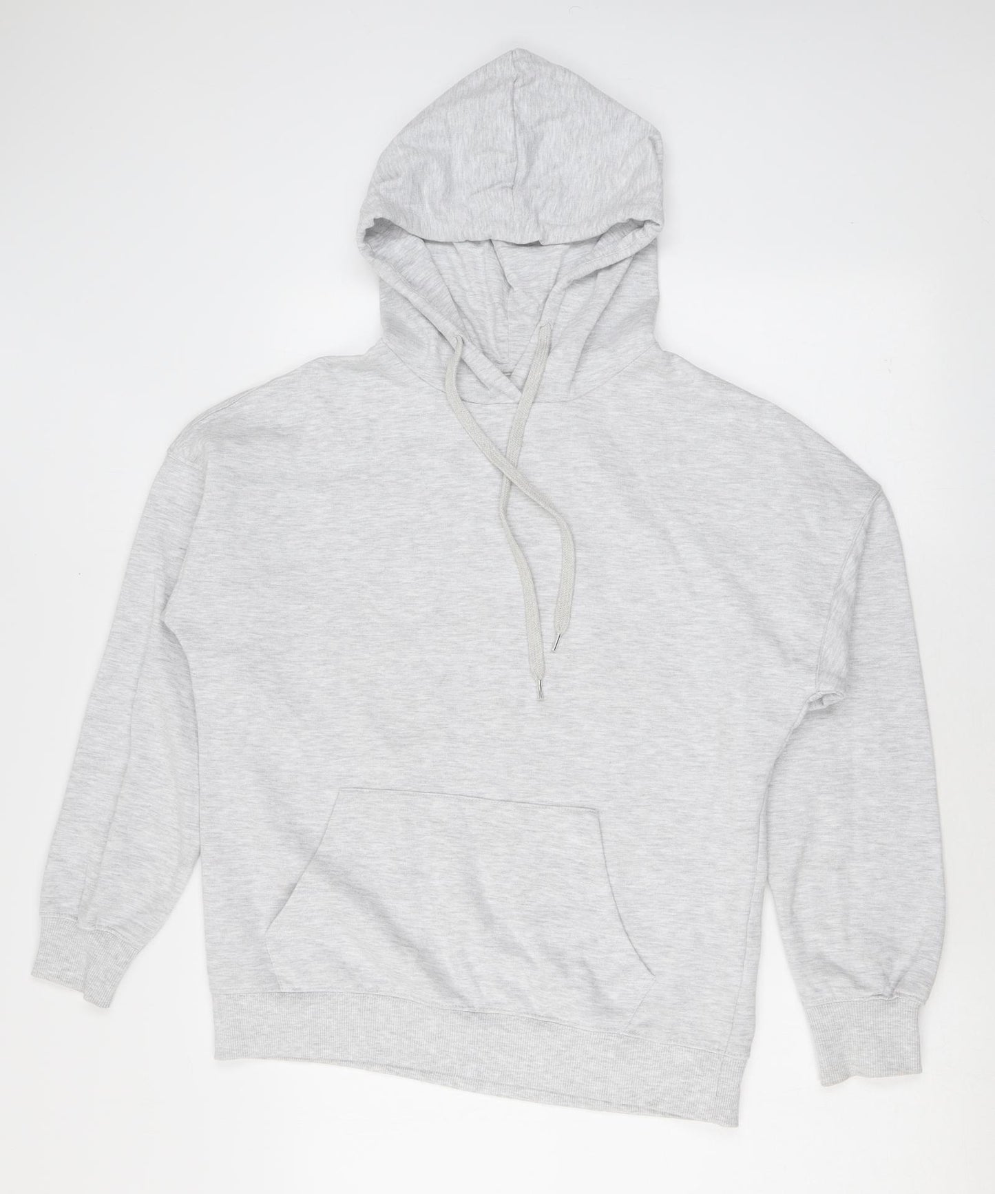 New Look Womens Grey Cotton Pullover Hoodie Size S Pullover