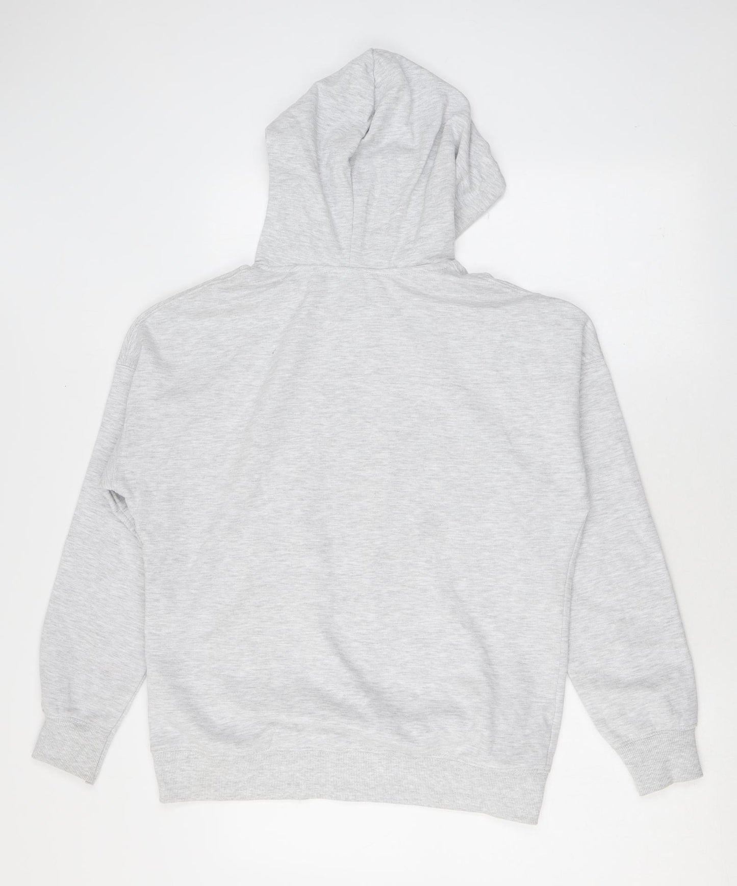 New Look Womens Grey Cotton Pullover Hoodie Size S Pullover