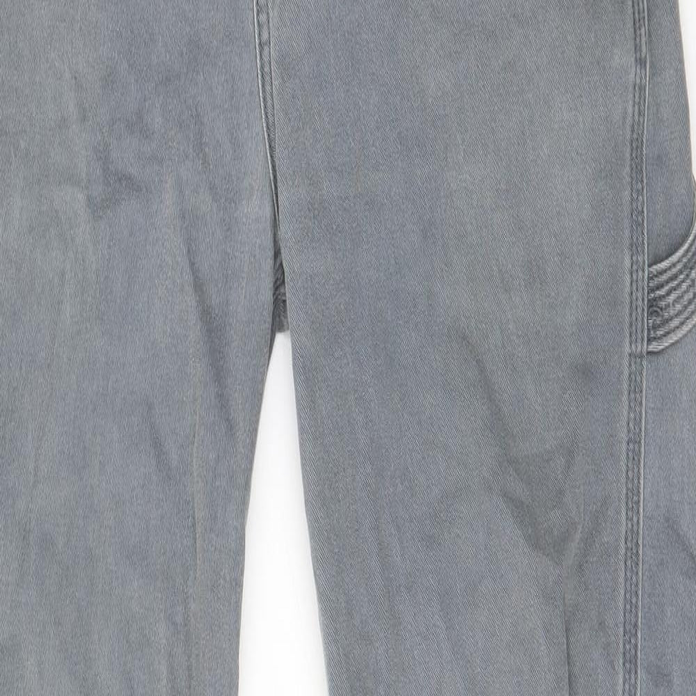 River Island Mens Grey Cotton Tapered Jeans Size 32 in L32 in Regular Zip - Pockets, Belt Loops