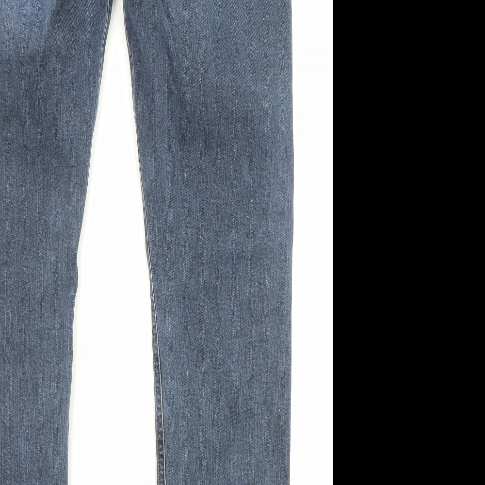 A-Frame Mens Blue Cotton Straight Jeans Size 32 in L29 in Slim Zip - Pockets