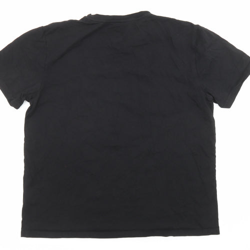 Nasa Womens Black Cotton Jersey T-Shirt Size XL Crew Neck - NASA