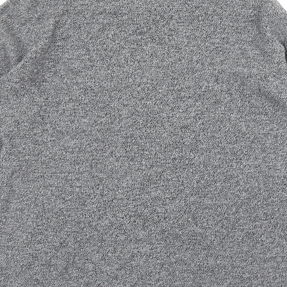 JACK & JONES Mens Grey Round Neck Cotton Pullover Jumper Size M Long Sleeve