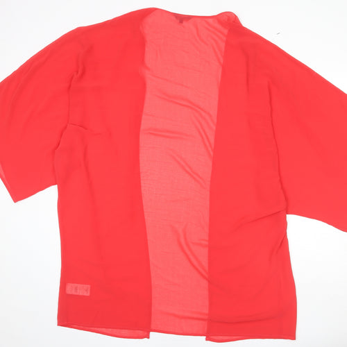 Phase Eight Womens Red Polyester Basic Blouse Size M V-Neck - Kimono