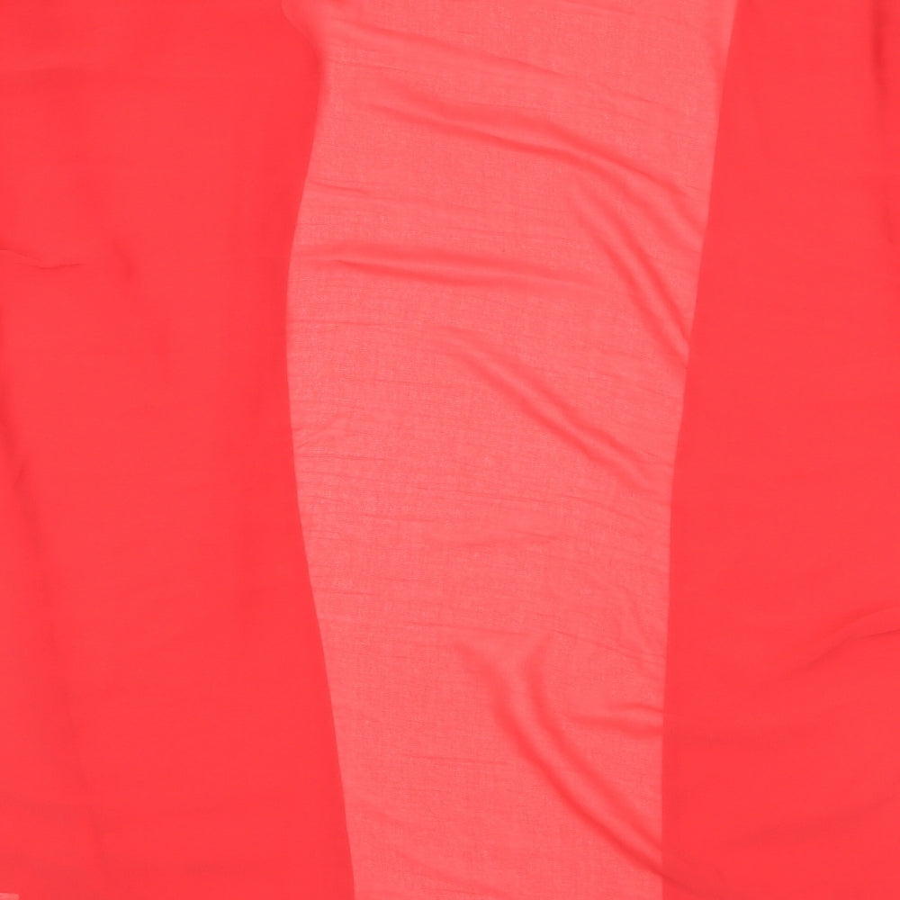 Phase Eight Womens Red Polyester Basic Blouse Size M V-Neck - Kimono